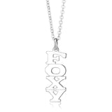LO337 - Silver Brass Pendant with No Stone - Alamode - Flyclothing LLC
