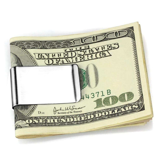 LO3380 - High polished (no plating) Stainless Steel Money clip with No Stone - Alamode - Flyclothing LLC