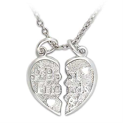 LO340 - Silver Brass Pendant with No Stone - Alamode - Flyclothing LLC