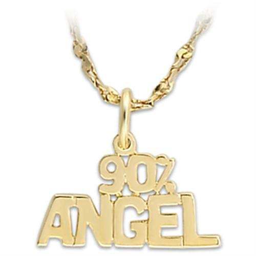 LO341 - Gold Brass Pendant with No Stone - Alamode - Flyclothing LLC