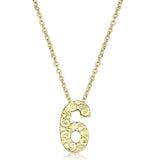 LO3463 - Flash Gold Brass Chain Pendant with Top Grade Crystal in Clear - Alamode - Flyclothing LLC