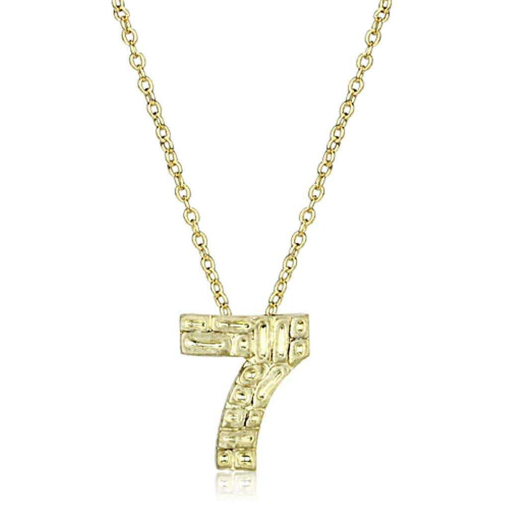 LO3464 - Flash Gold Brass Chain Pendant with Top Grade Crystal in Clear - Alamode - Flyclothing LLC