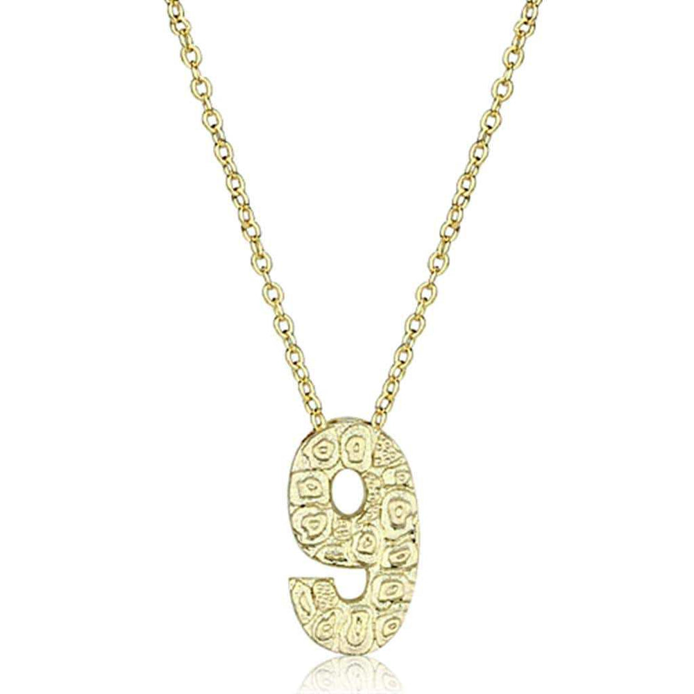 LO3465 - Flash Gold Brass Chain Pendant with Top Grade Crystal in Clear - Alamode - Flyclothing LLC