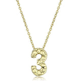 LO3467 - Flash Gold Brass Chain Pendant with Top Grade Crystal in Clear - Alamode - Flyclothing LLC