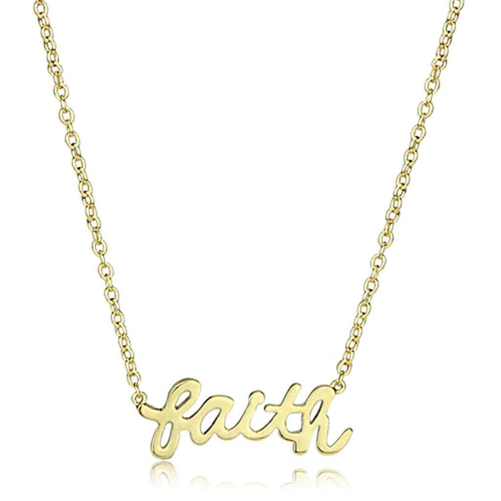 LO3485 - Gold Brass Chain Pendant with No Stone - Alamode - Flyclothing LLC