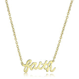 LO3485 - Gold Brass Chain Pendant with No Stone - Alamode - Flyclothing LLC