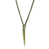 LO3707 - Antique Copper Brass Chain Pendant with No Stone - Alamode - Flyclothing LLC