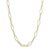 LO3721 - Gold & Brush Brass Necklace with No Stone - Alamode - Flyclothing LLC
