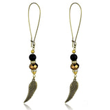 LO3809 - Antique Copper White Metal Earrings with Synthetic Synthetic Stone in Multi Color - Alamode - Flyclothing LLC
