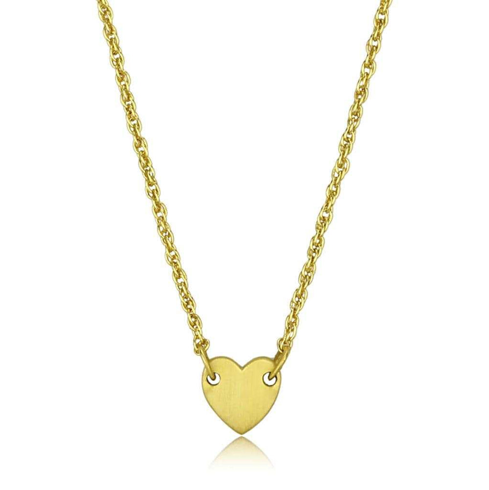 LO3843 - Gold & Brush Brass Chain Pendant with No Stone - Alamode - Flyclothing LLC