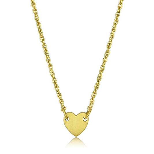 LO3843 - Gold & Brush Brass Chain Pendant with No Stone - Alamode - Flyclothing LLC