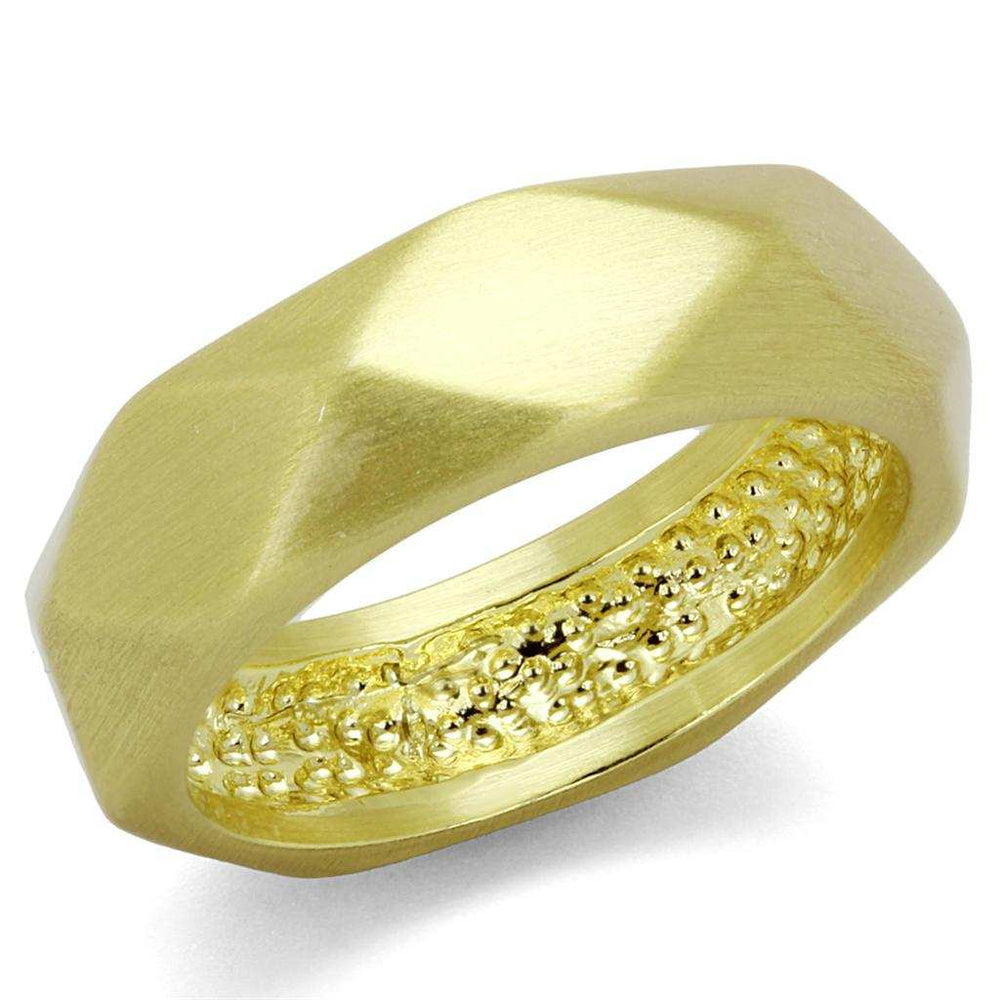 LO3895 - Gold & Brush Brass Ring with No Stone - Alamode - Flyclothing LLC