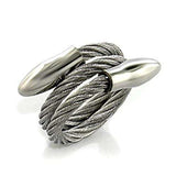 LO393 - Stainless Steel Ring with No Stone - Alamode - Flyclothing LLC
