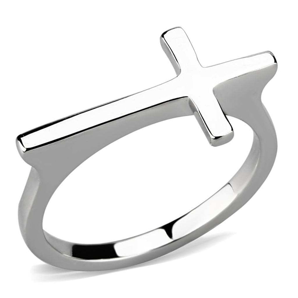 LO3978 - Rhodium Brass Ring with No Stone - Alamode - Flyclothing LLC