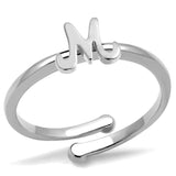 LO3993 - Rhodium Brass Ring with No Stone - Alamode - Flyclothing LLC