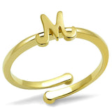 LO3994 - Flash Gold Brass Ring with No Stone - Alamode - Flyclothing LLC