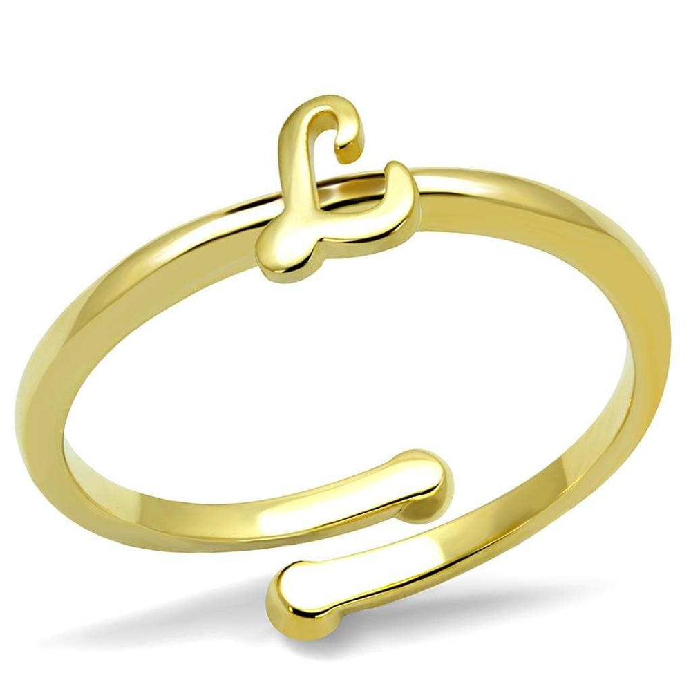 LO3998 - Flash Gold Brass Ring with No Stone - Alamode - Flyclothing LLC