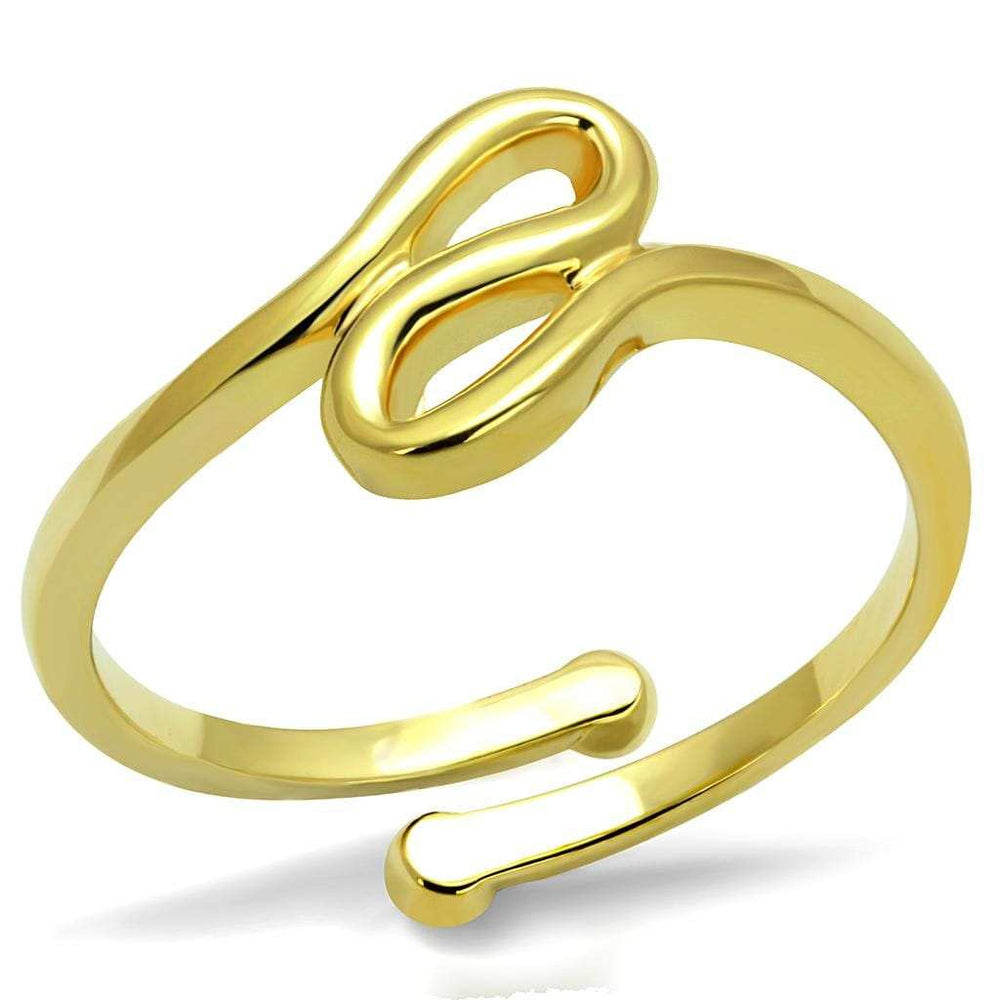 LO4000 - Flash Gold Brass Ring with No Stone - Alamode - Flyclothing LLC