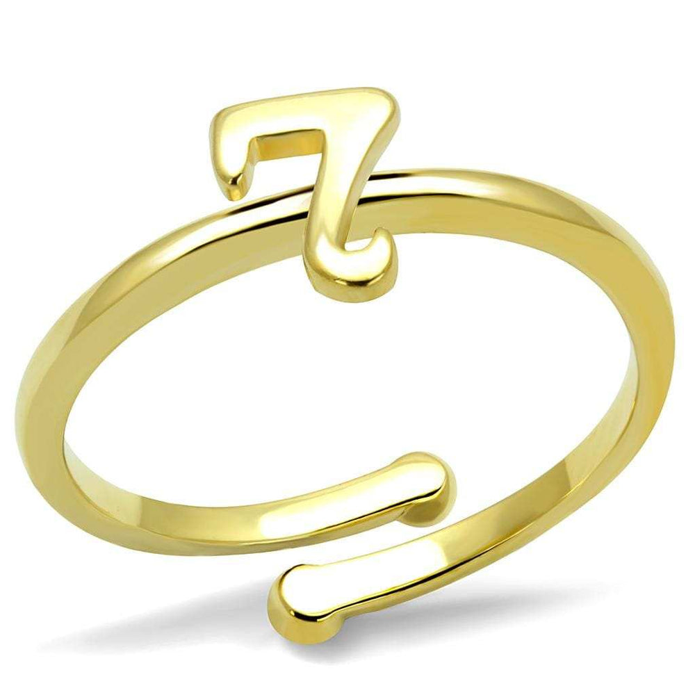 LO4004 - Flash Gold Brass Ring with No Stone - Alamode - Flyclothing LLC