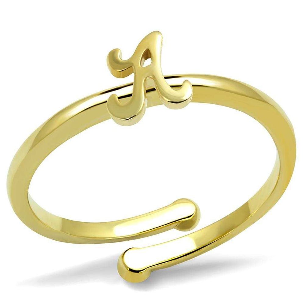 LO4006 - Flash Gold Brass Ring with No Stone - Alamode - Flyclothing LLC
