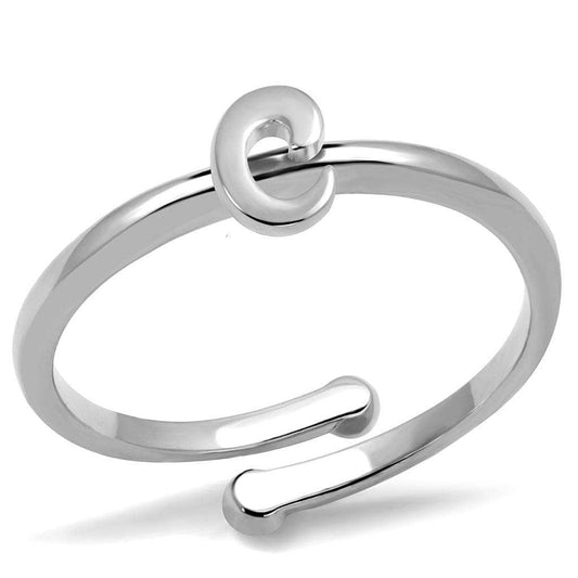 LO4007 - Rhodium Brass Ring with No Stone - Alamode - Flyclothing LLC