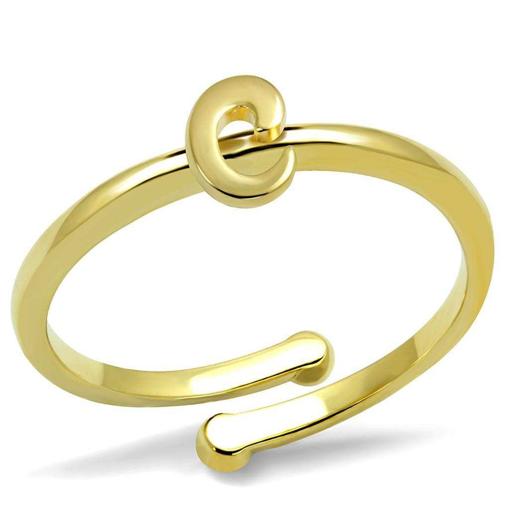 LO4008 - Flash Gold Brass Ring with No Stone - Alamode - Flyclothing LLC