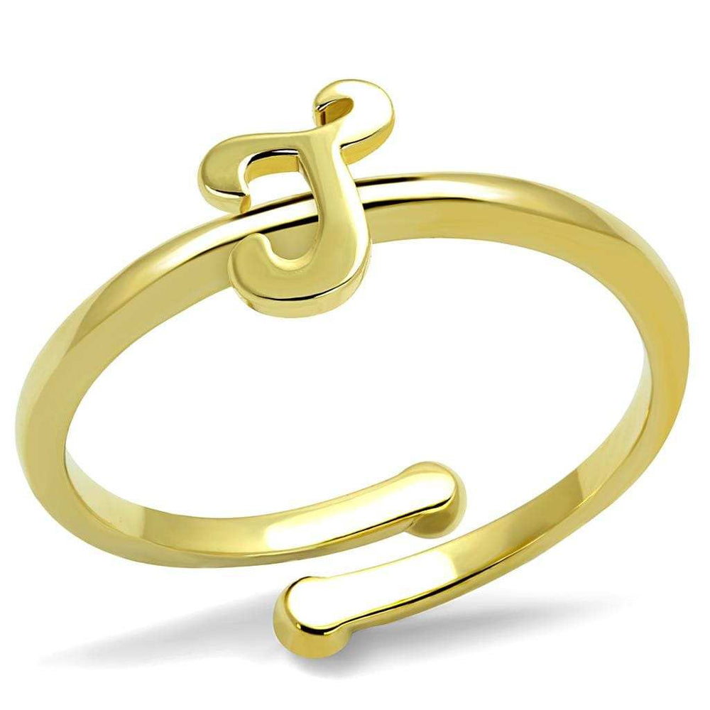 LO4012 - Flash Gold Brass Ring with No Stone - Alamode - Flyclothing LLC