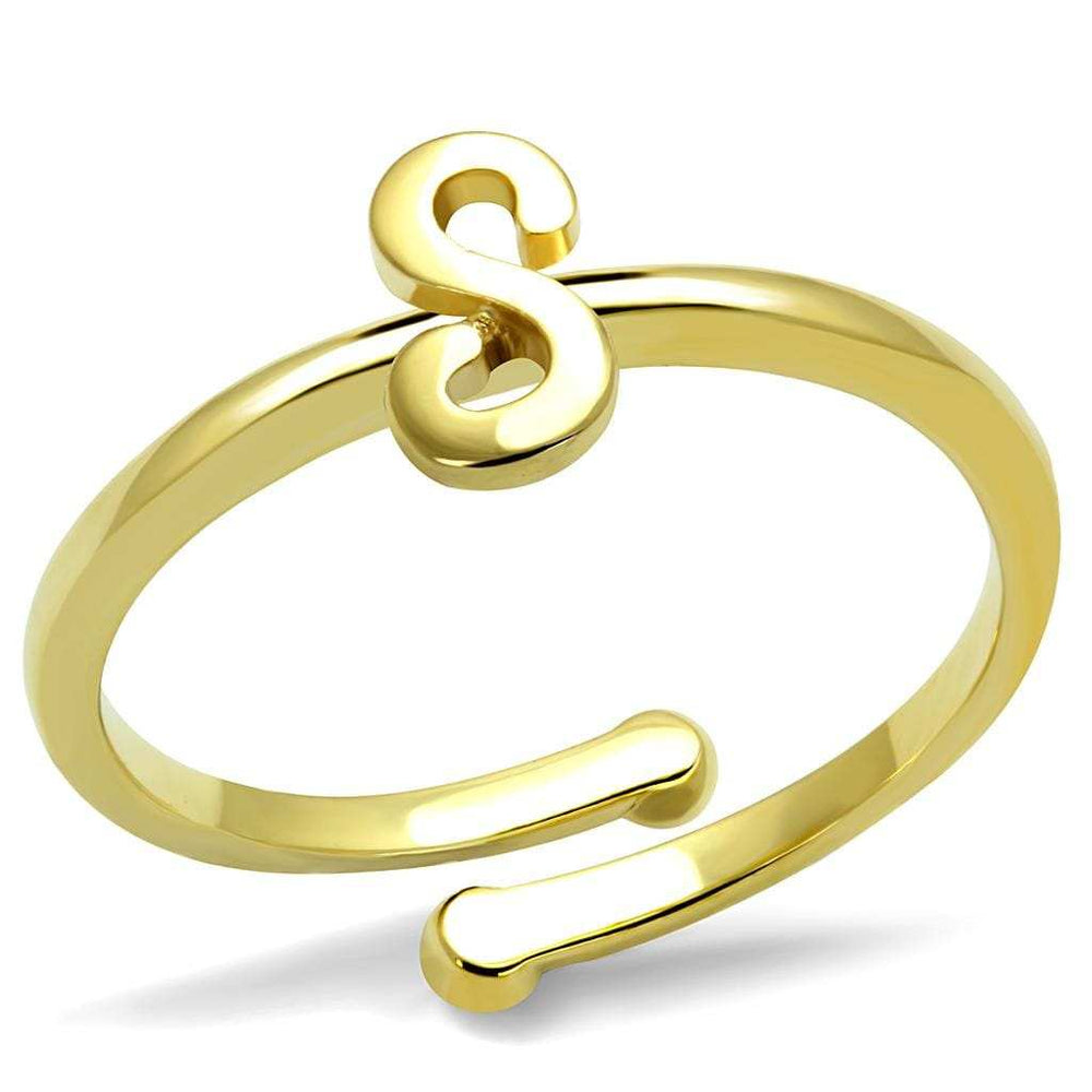 LO4014 - Flash Gold Brass Ring with No Stone - Alamode - Flyclothing LLC
