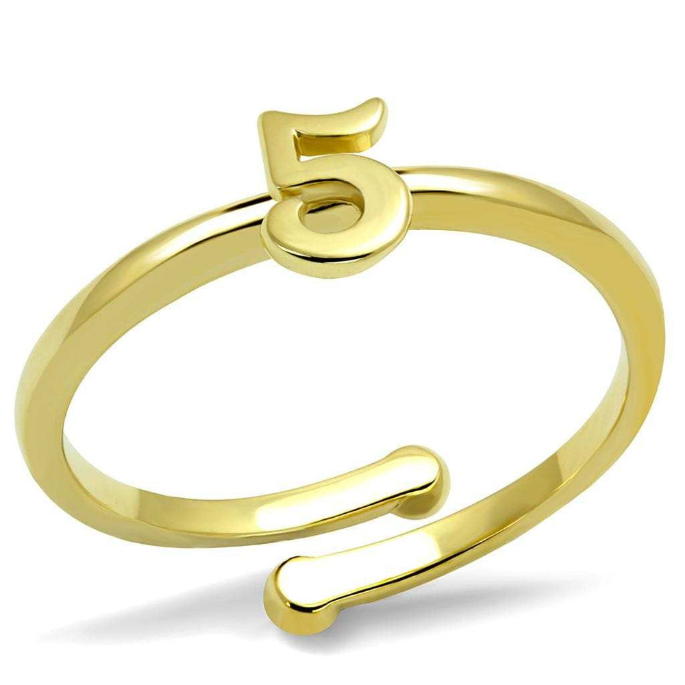 LO4016 - Flash Gold Brass Ring with No Stone - Alamode - Flyclothing LLC