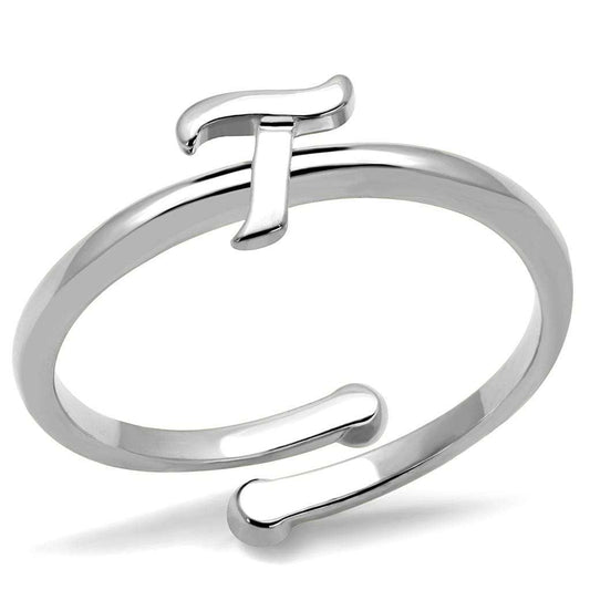LO4017 - Rhodium Brass Ring with No Stone - Alamode - Flyclothing LLC