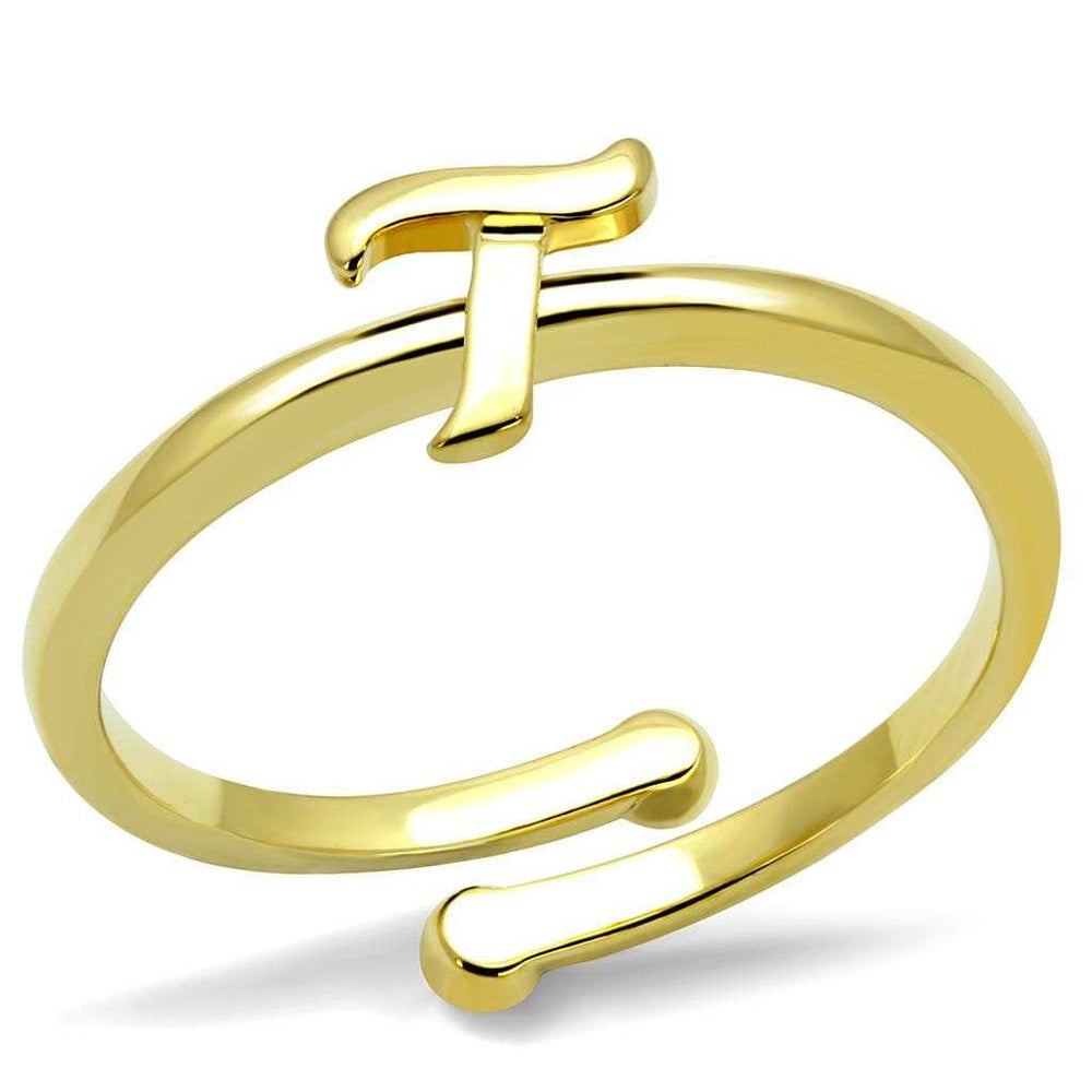 LO4018 - Flash Gold Brass Ring with No Stone - Alamode - Flyclothing LLC