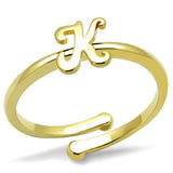 LO4024 - Flash Gold Brass Ring with No Stone - Alamode - Flyclothing LLC