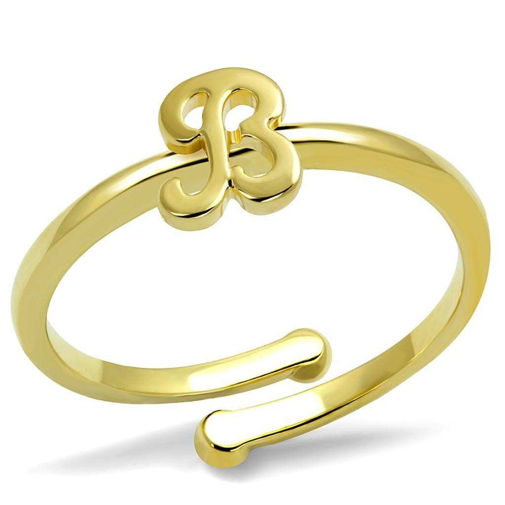 LO4026 - Flash Gold Brass Ring with No Stone - Alamode - Flyclothing LLC