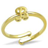 LO4026 - Flash Gold Brass Ring with No Stone - Alamode - Flyclothing LLC
