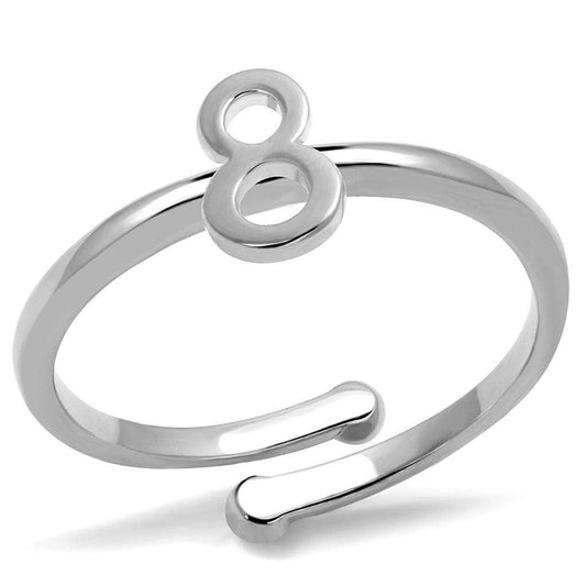 LO4029 - Rhodium Brass Ring with No Stone - Alamode - Flyclothing LLC