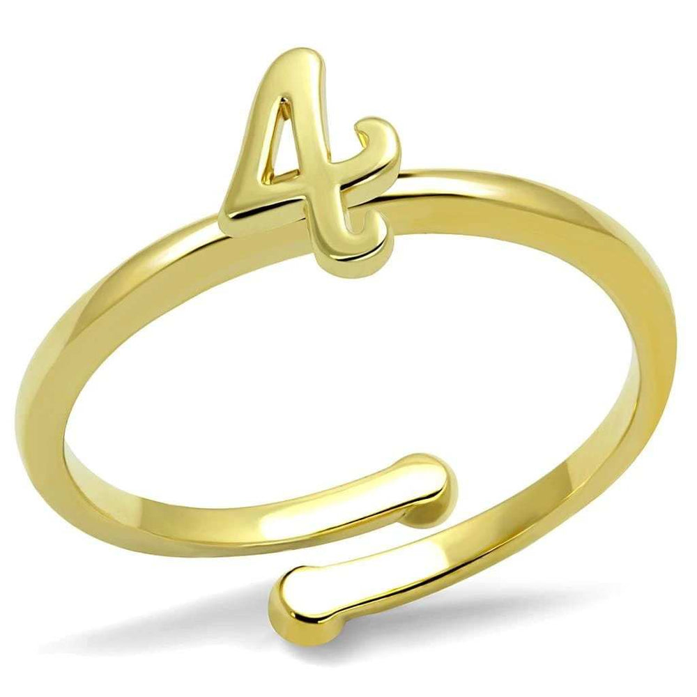 LO4032 - Flash Gold Brass Ring with No Stone - Alamode - Flyclothing LLC