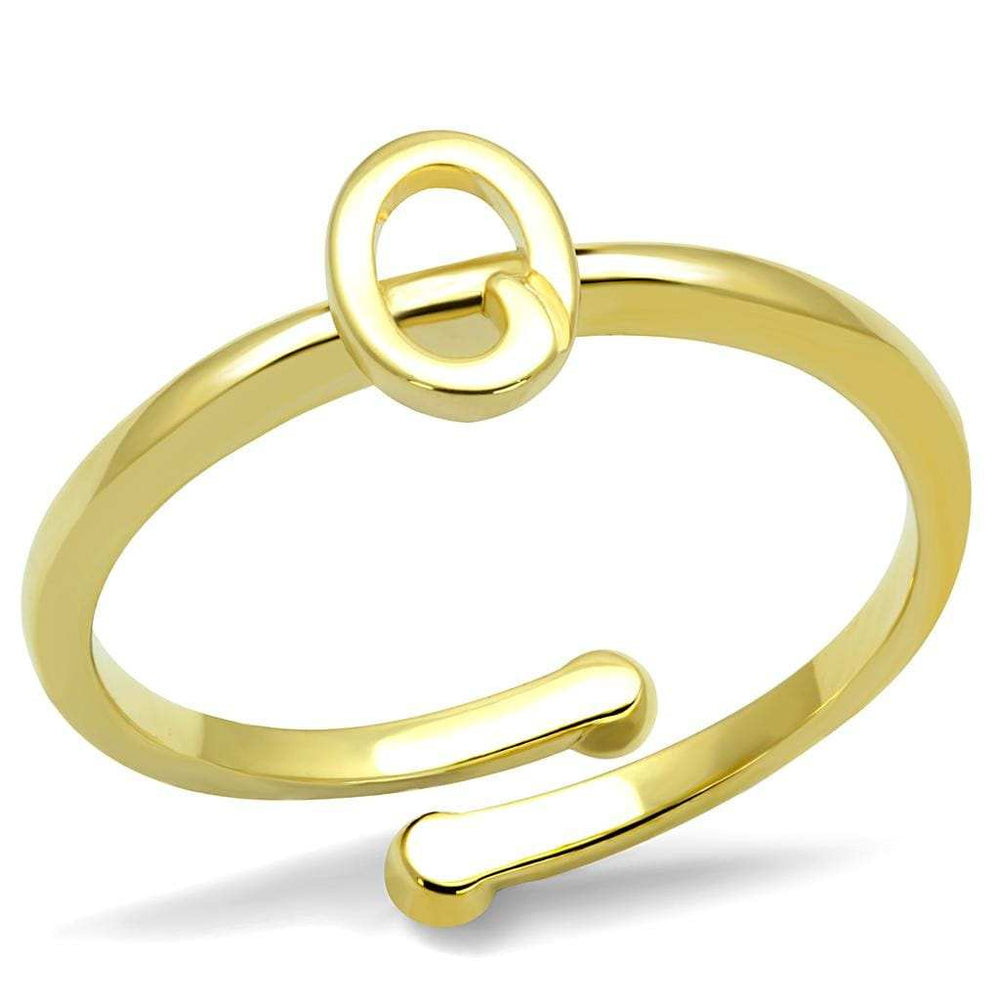 LO4036 - Flash Gold Brass Ring with No Stone - Alamode - Flyclothing LLC