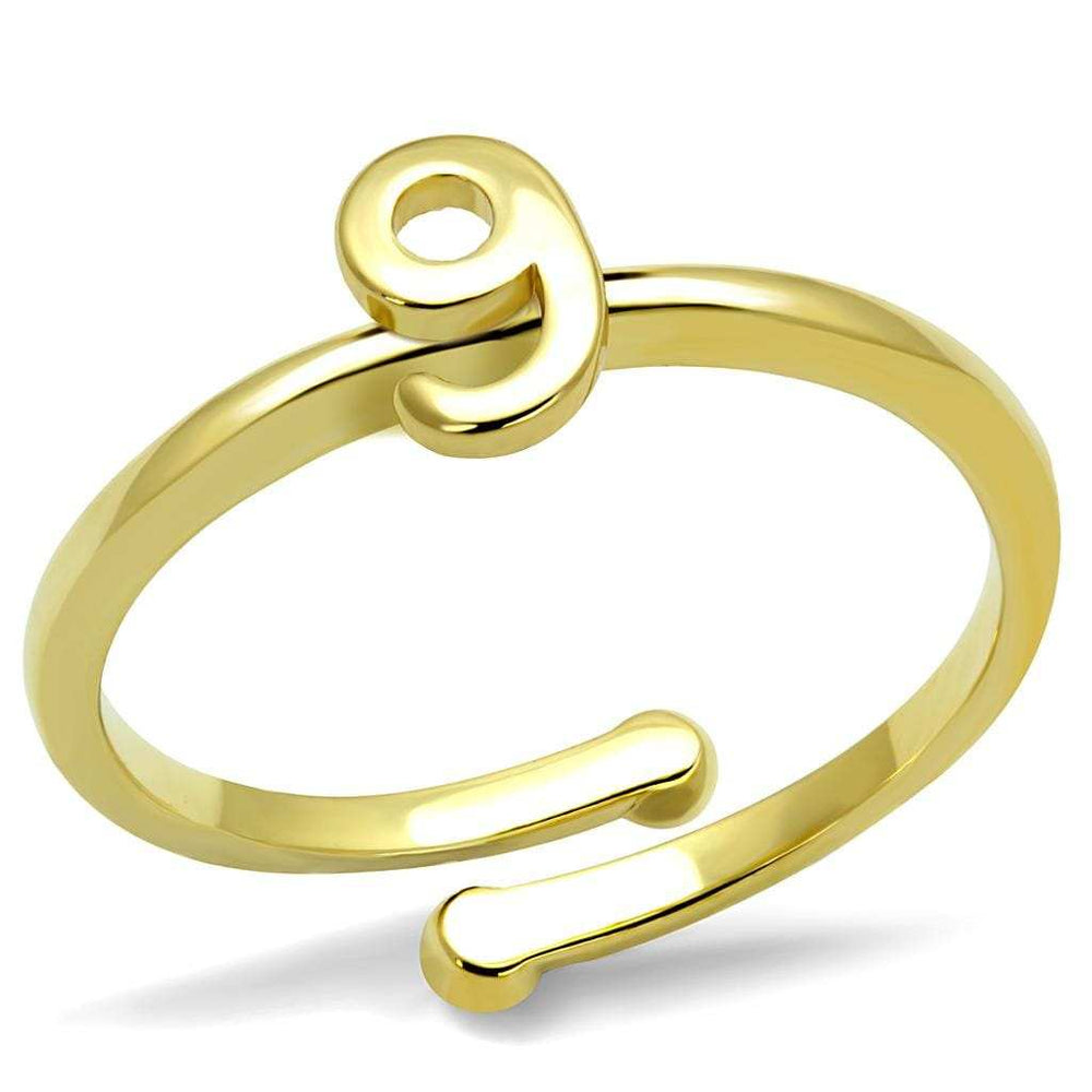 LO4038 - Flash Gold Brass Ring with No Stone - Alamode - Flyclothing LLC
