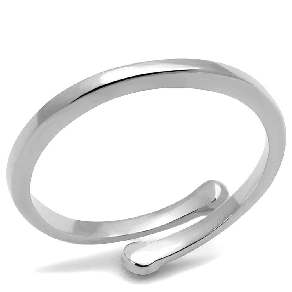 LO4039 - Rhodium Brass Ring with No Stone - Alamode - Flyclothing LLC