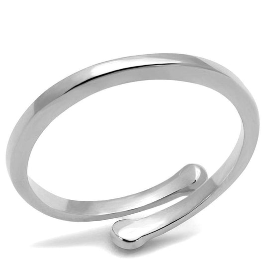 LO4039 - Rhodium Brass Ring with No Stone - Alamode - Flyclothing LLC