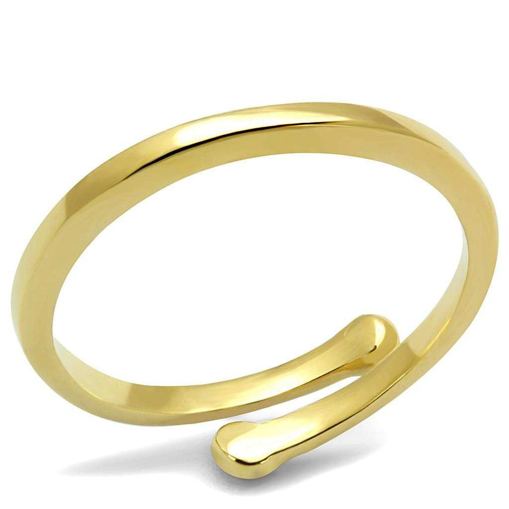 LO4040 - Flash Gold Brass Ring with No Stone - Alamode - Flyclothing LLC
