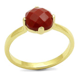 LO4077 - Flash Gold Brass Ring with Synthetic Synthetic Stone in Siam - Alamode - Flyclothing LLC