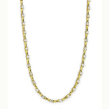 LO4123 - Gold Brass Necklace with AAA Grade CZ in Clear - Alamode - Flyclothing LLC