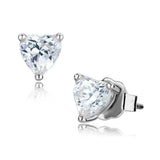 LO4170 - Rhodium Brass Earrings with AAA Grade CZ in Clear - Alamode - Flyclothing LLC
