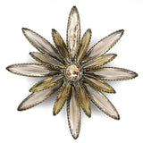 LO4176 - Antique Copper Brass Brooches with Synthetic Synthetic Glass in Champagne - Alamode - Flyclothing LLC