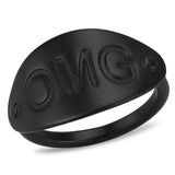 LO4242 - Ruthenium Brass Ring with No Stone - Alamode - Flyclothing LLC