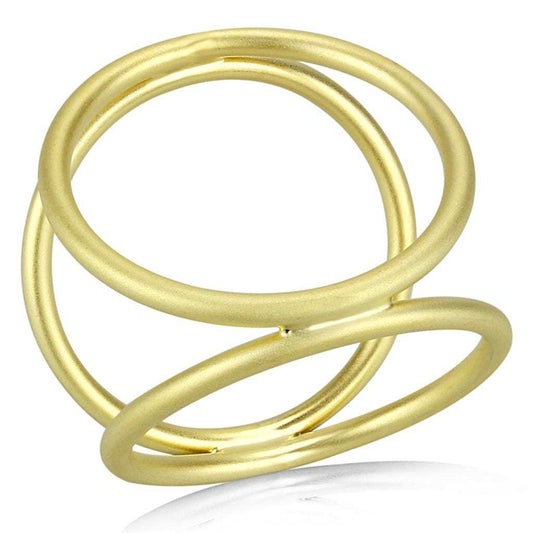 LO4247 - Matte Gold Brass Ring with No Stone - Alamode - Flyclothing LLC