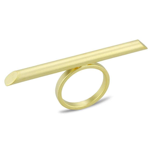 LO4261 - Matte Gold Brass Ring with No Stone - Alamode - Flyclothing LLC
