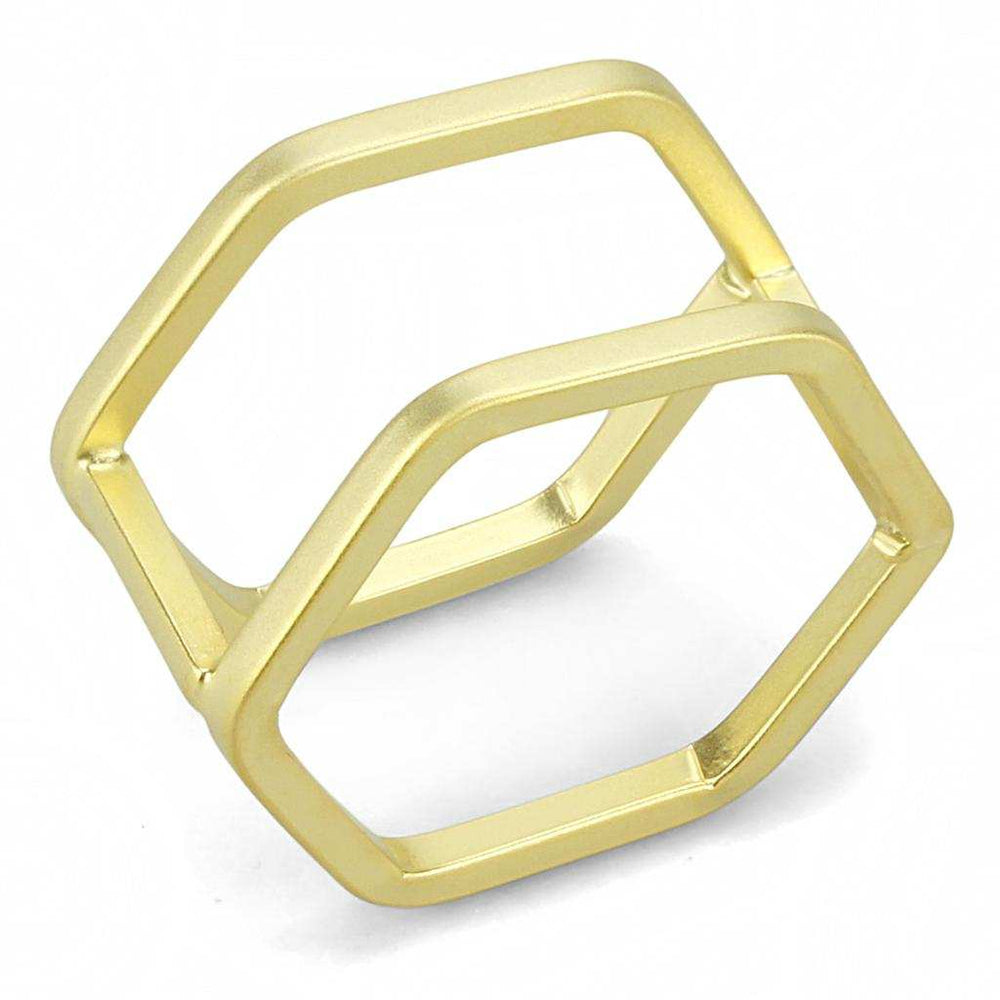 LO4264 - Matte Gold Brass Ring with No Stone - Alamode - Flyclothing LLC