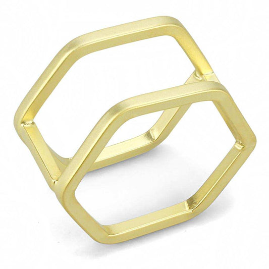 LO4264 - Matte Gold Brass Ring with No Stone - Alamode - Flyclothing LLC